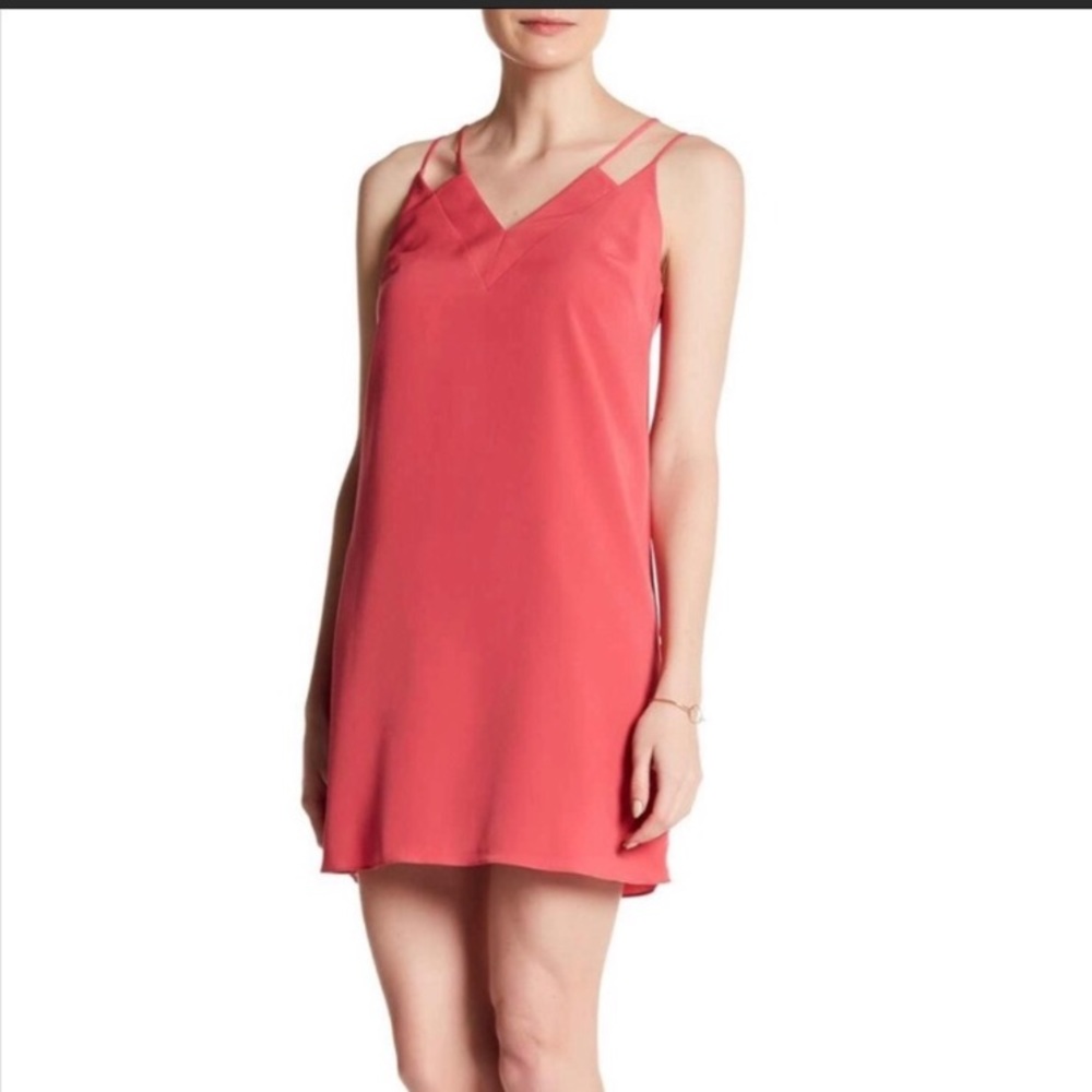 Cece tie back mini dress in dusty rose